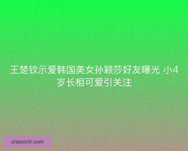 王楚钦示爱韩国美女孙颖莎好友曝光 小4岁长相可爱引关注
